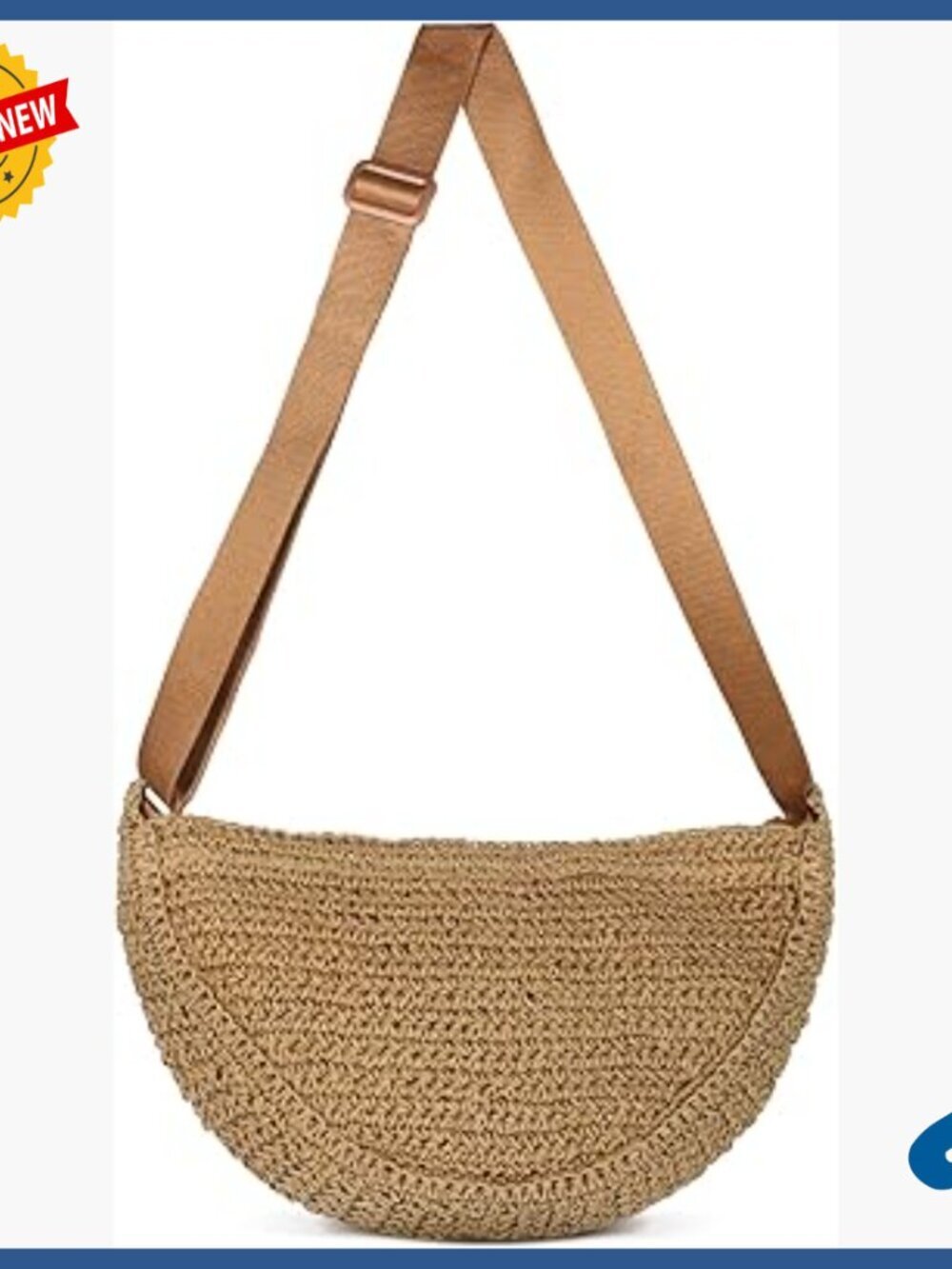 Straw Crossbody Bag Woven Hobo Shoulder Purse Adjustable Strap